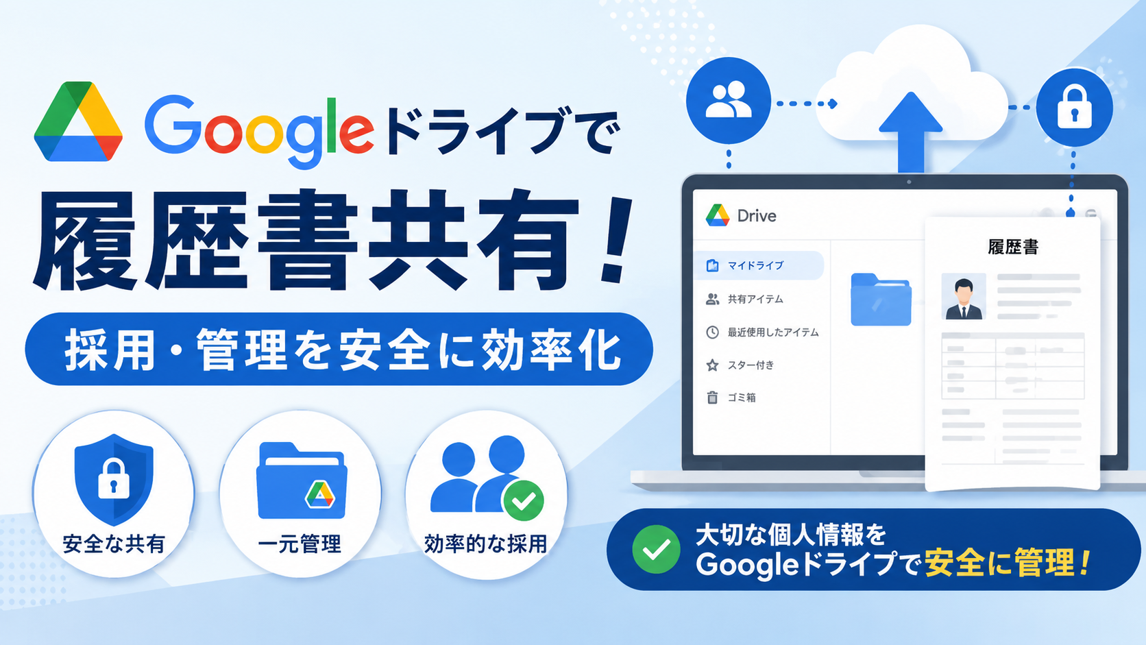 Googleドライブで履歴書共有！採用・管理を安全に効率化_DriveChecker