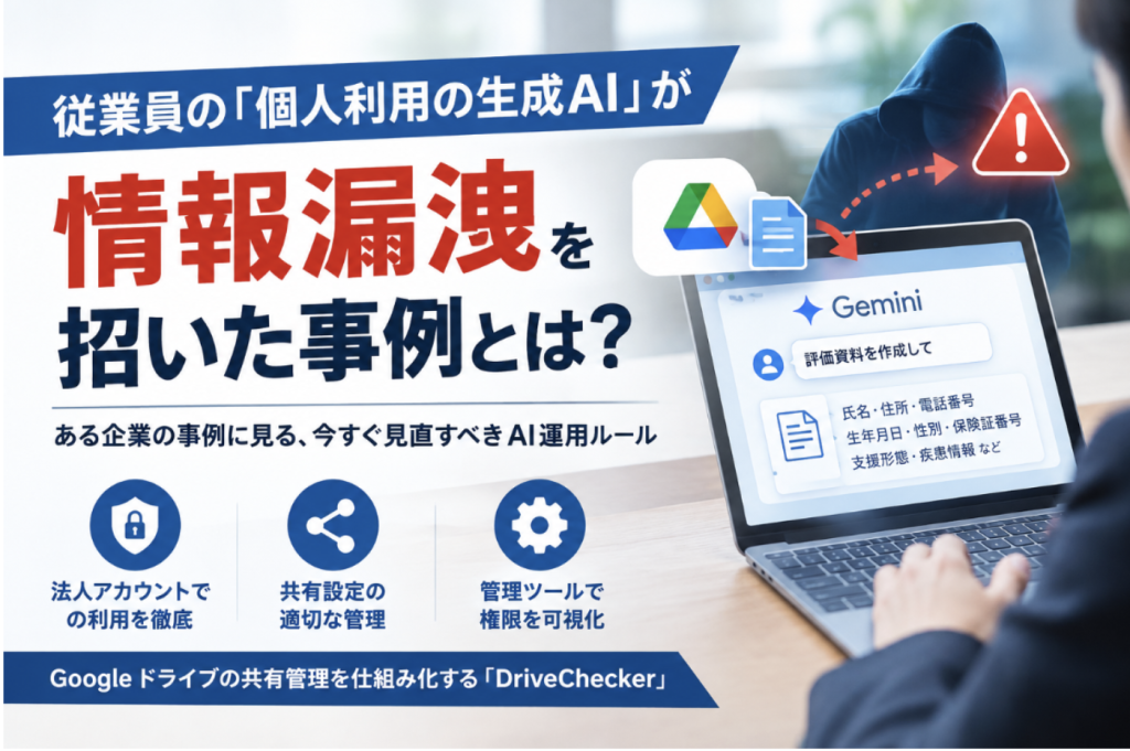 従業員の「個人利用の生成AI」が招いた情報漏洩 ― ある企業の事例に見る、今すぐ見直すべきAI運用ルール